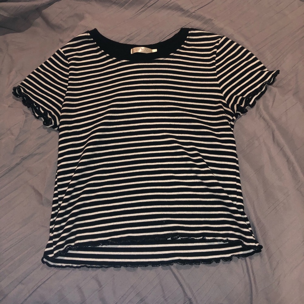Super Cute Stripped Tight Crop Top